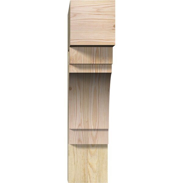 Merced Block Rough Sawn Bracket, Douglas Fir, 6W X 26D X 26H